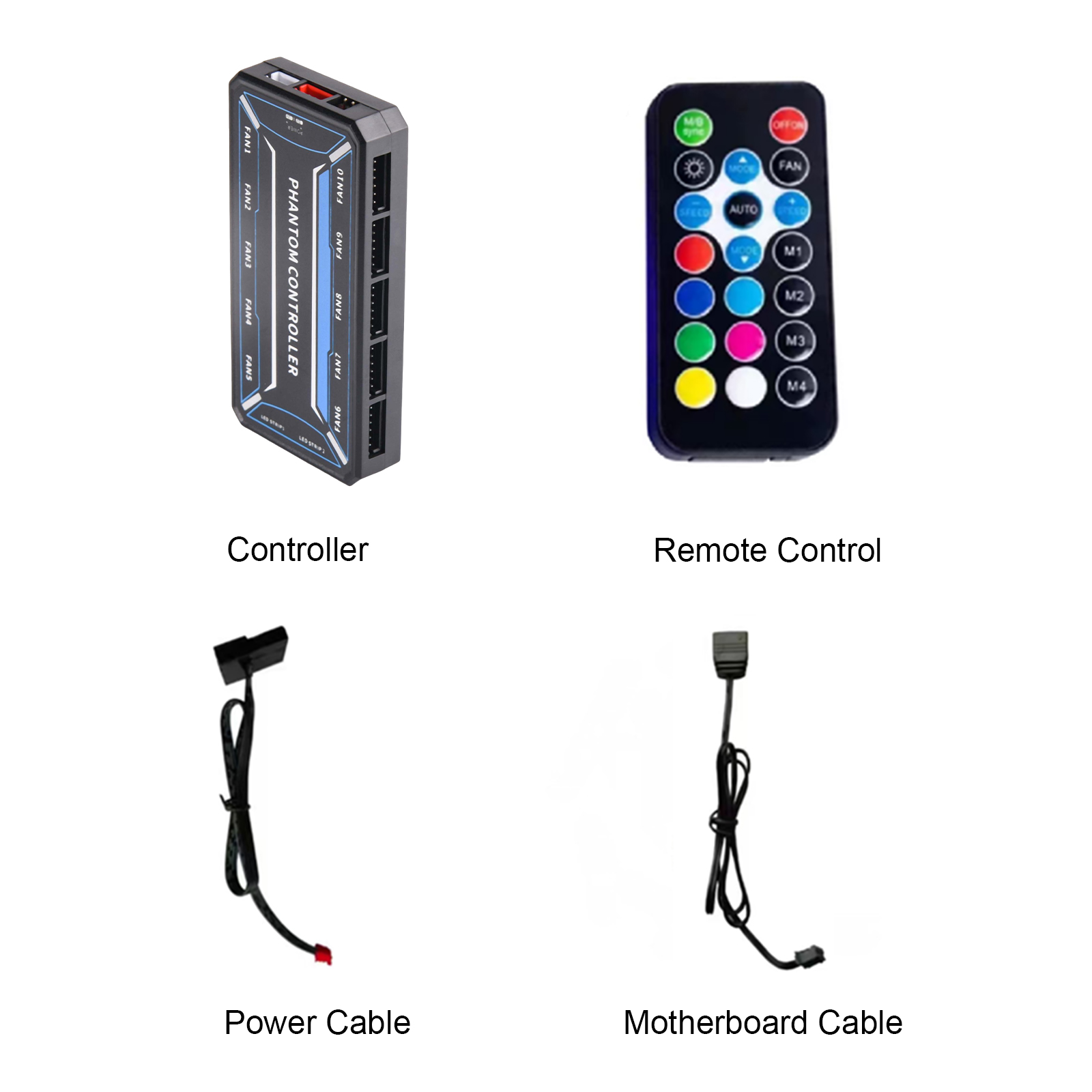 Fan Hub Rgb Controller - Pengontrol Kipas PC RGB 6Pin 10-Port