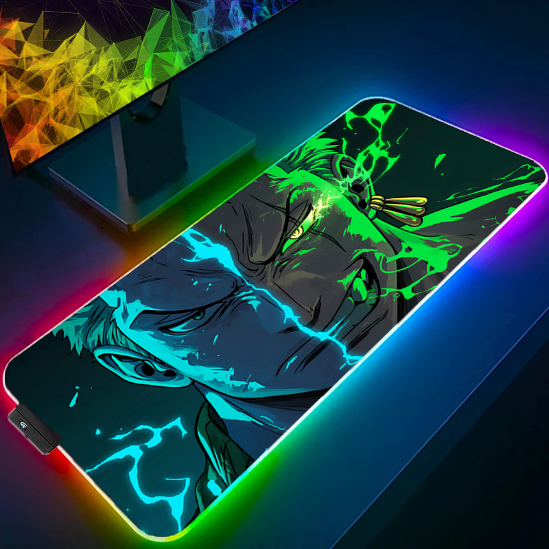 Gaming Accessories For Pc - ONE PIECE Zoro Mouse Pad RGB