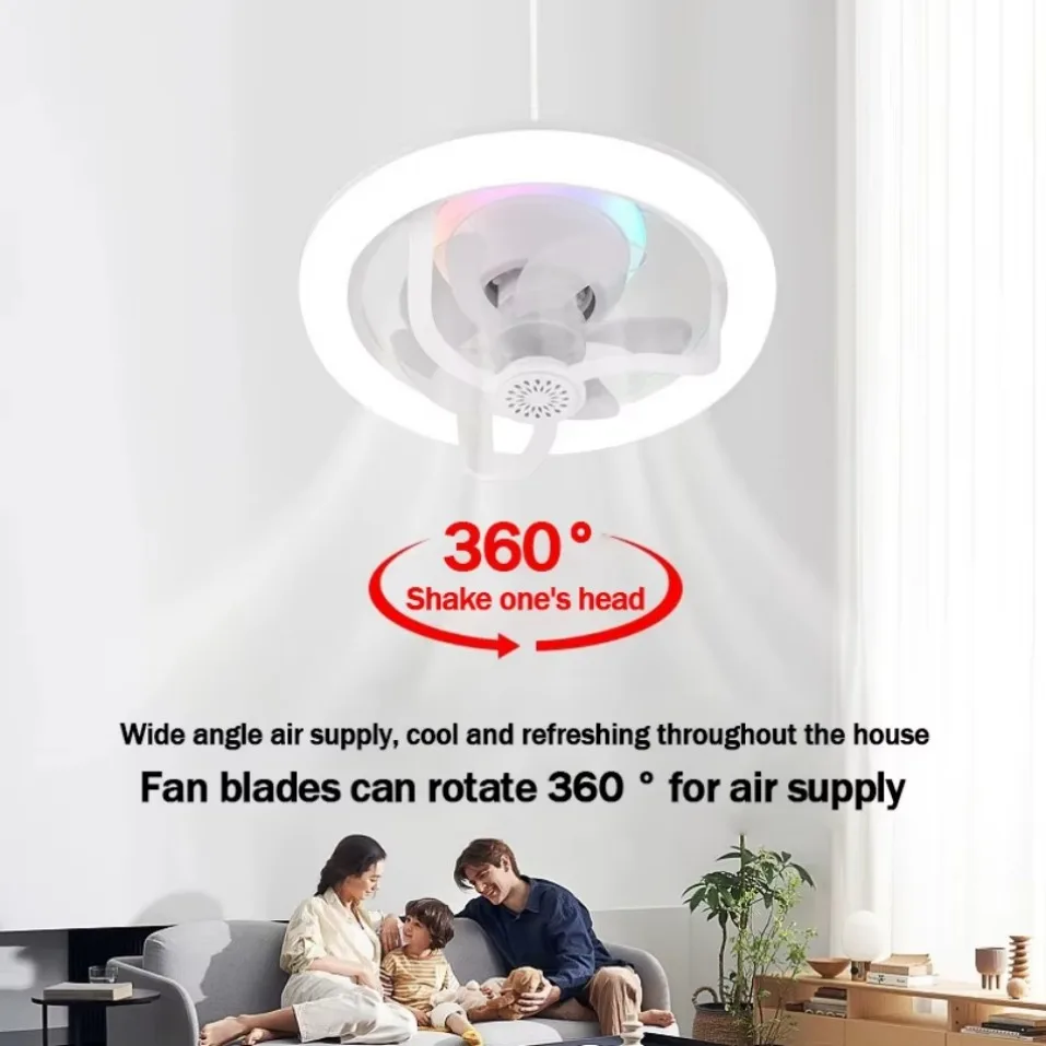 Fan Hub Rgb Controller - 360 ° Bohlam Kipas Langit-langit E27