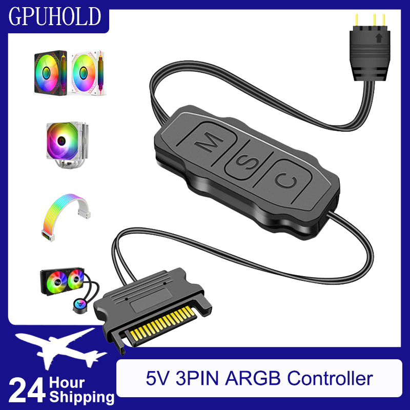 Fan Hub Rgb Controller - GPUHOLD Antarmuka SATA 5V 3PIN ARGB