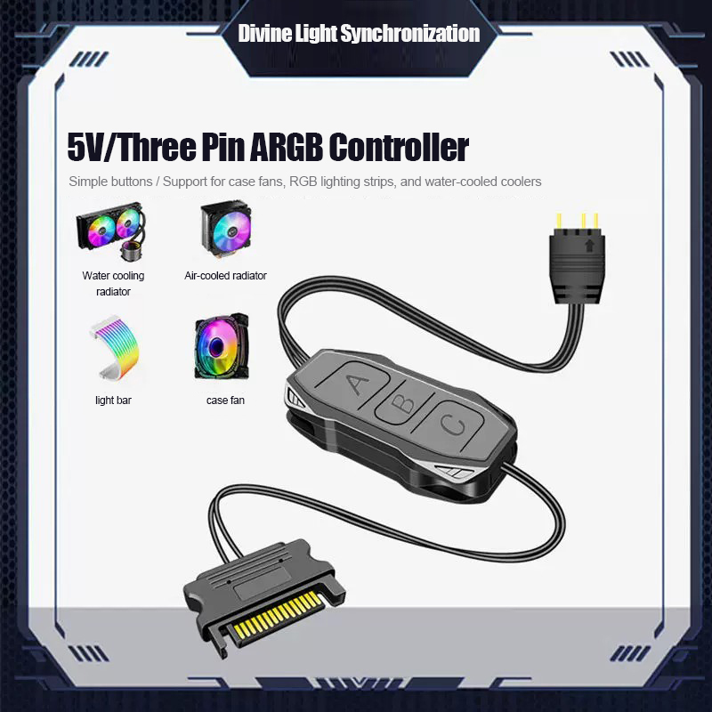 Fan Hub Rgb Controller - Pengontrol Lampu Kipas Chassis Shenguang Synchronous