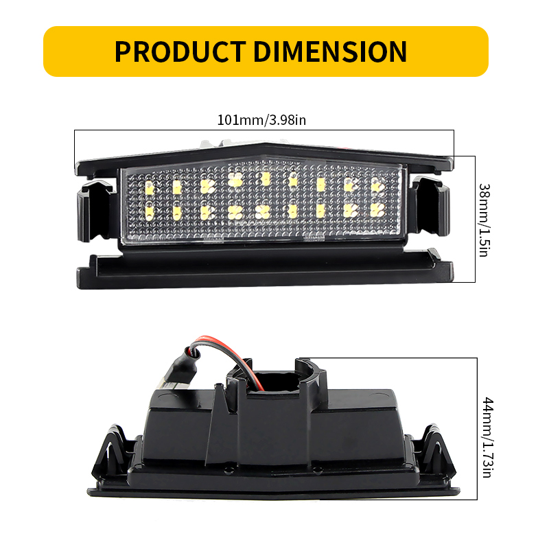 2 Buah Lampu Pelat Nomor LED P - Gaming Accessories Storage ulasan dan harga