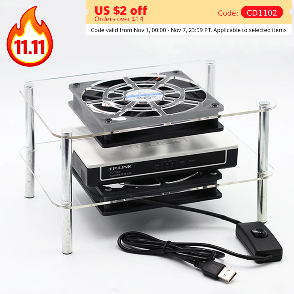 USB Cooling Rack Dengan Kipas  - Fan Hub Rgb Controller ulasan dan harga