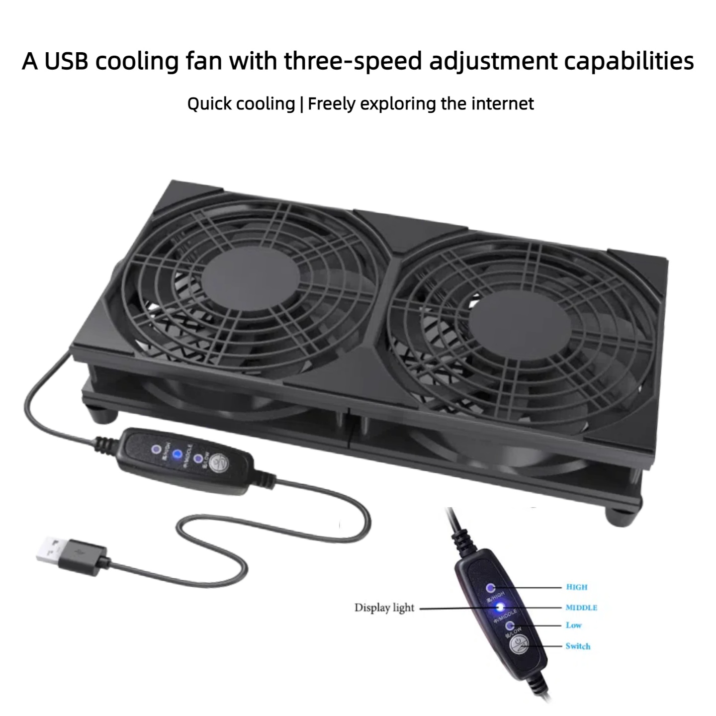 Kipas Pendingin USB Ganda deng - Fan Hub Rgb Controller ulasan dan harga