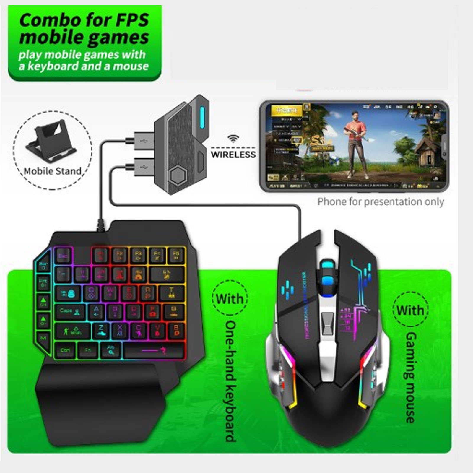 Set Konverter Mouse Keyboard K - Gaming Accessories Holder ulasan dan harga
