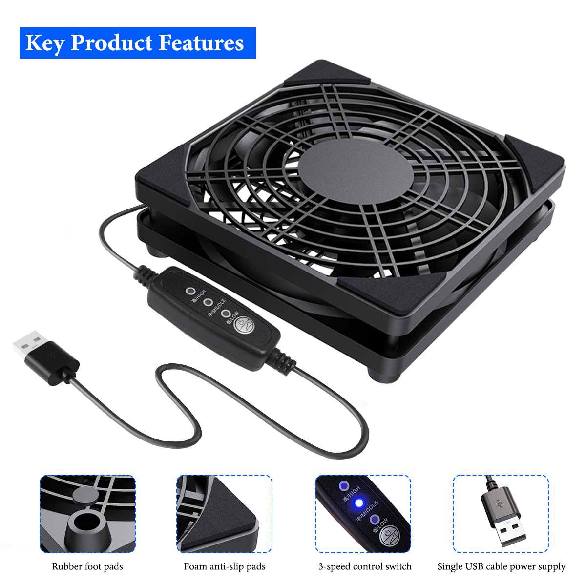 Kipas 3 Kecepatan yang Dapat D - Fan Hub Rgb Controller ulasan dan harga